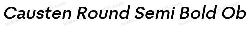 Causten Round Semi Bold Oblique字体转换